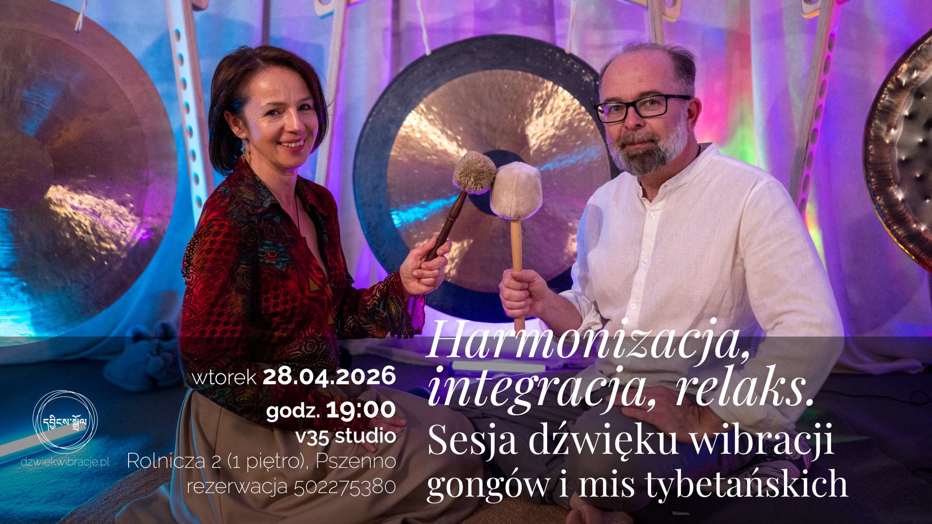 Relaks przy dźwiękach gongów podczas sesji w Świdnicy