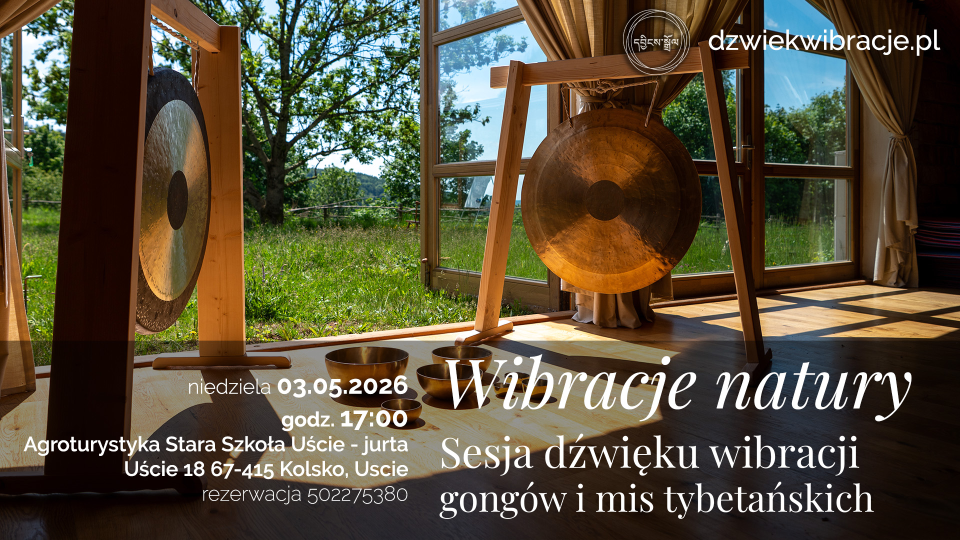 Sesja gongowa relaksacyjna kąpiel w dźwiękach gongu